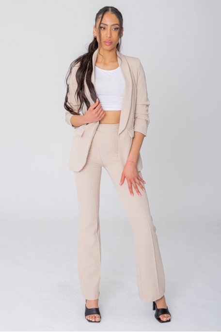 Kostümset Jacke Hose Beige