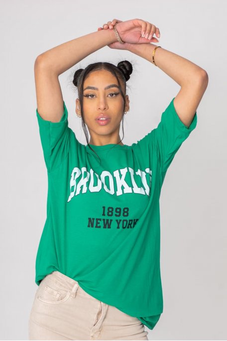Green brooklyn t-shirt