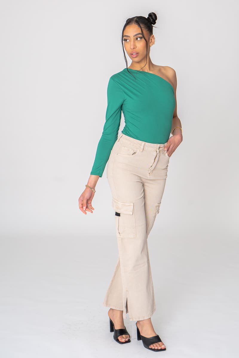 Pantalon cargo kaki droit - Cinelle Paris, mode femme tendance