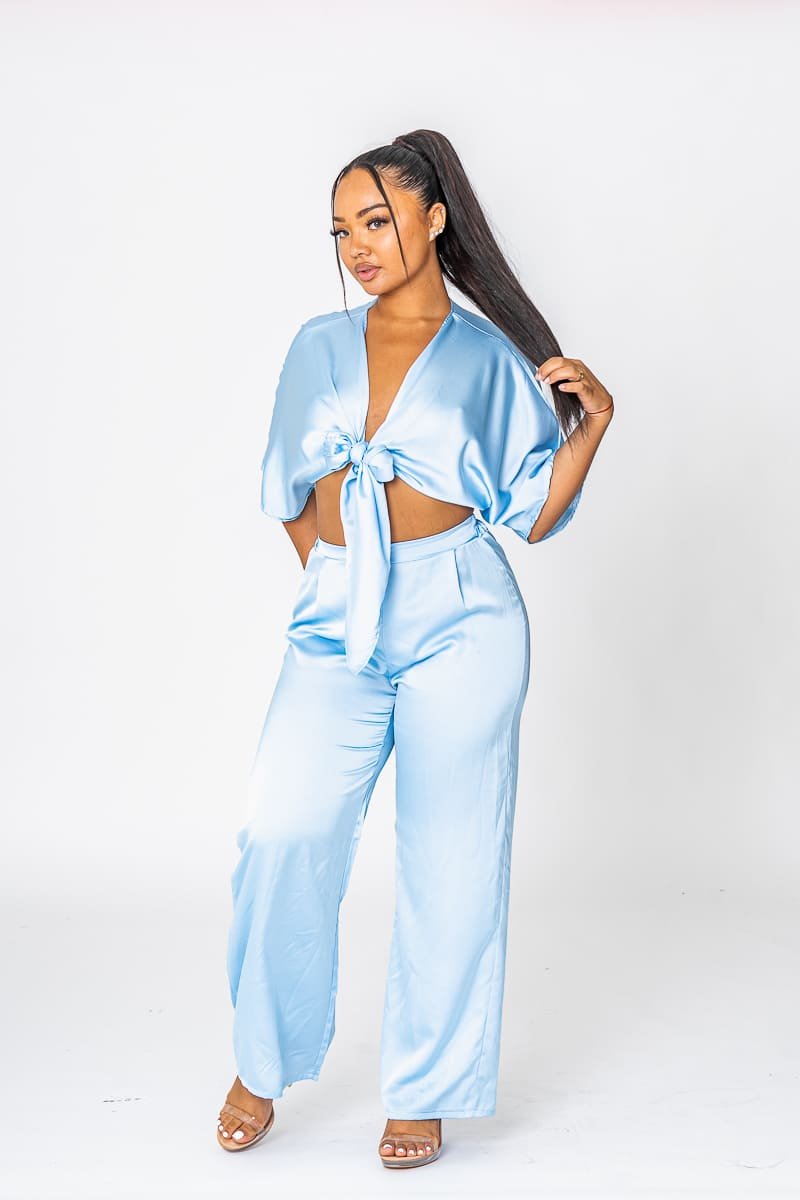 Wild One | Charlotte Satin Pants Set – Mary Square, LLC