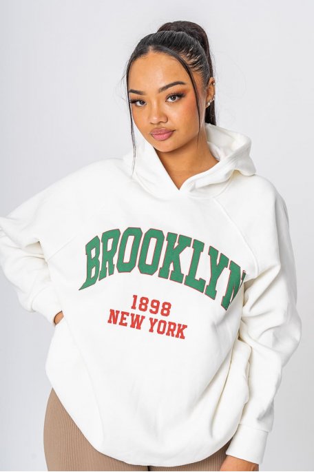 Sweatshirt Brooklyn weiß