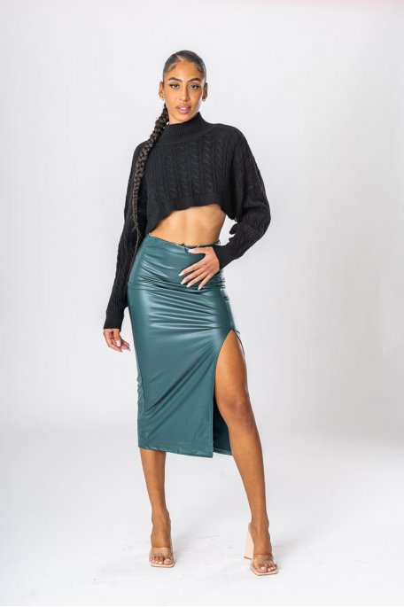 Green imitation skirt