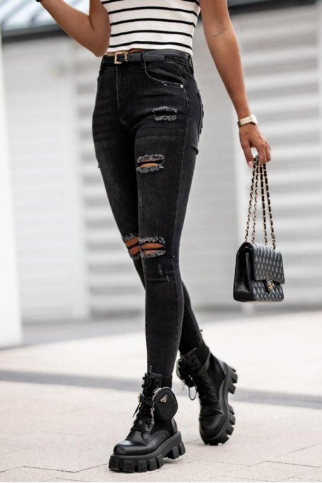 Schwarze Skinny-Jeans