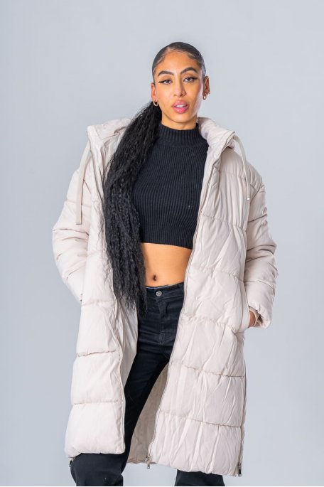 Doudoune fine mi online longue femme