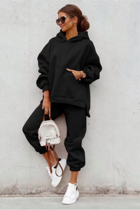 Ensemble jogging sweat large noir