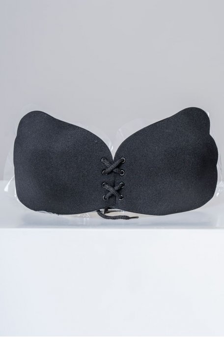Black adjustable strapless bra