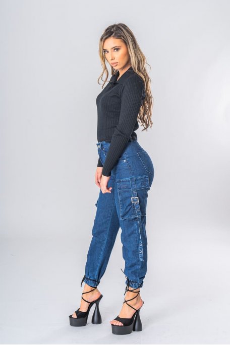 Blue cargo jeans