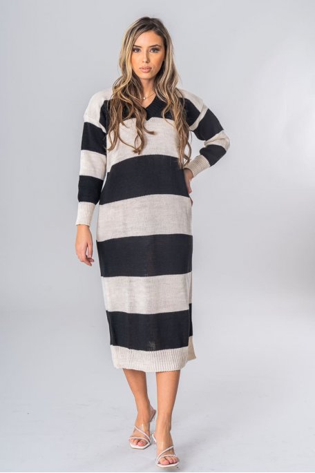 Black sailor sweater dress