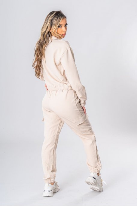 Pantalon Cargo Femme Beige / Réf : 1077  Pantalon cargo femme, Mode femme  pantalon, Tenue pantalons