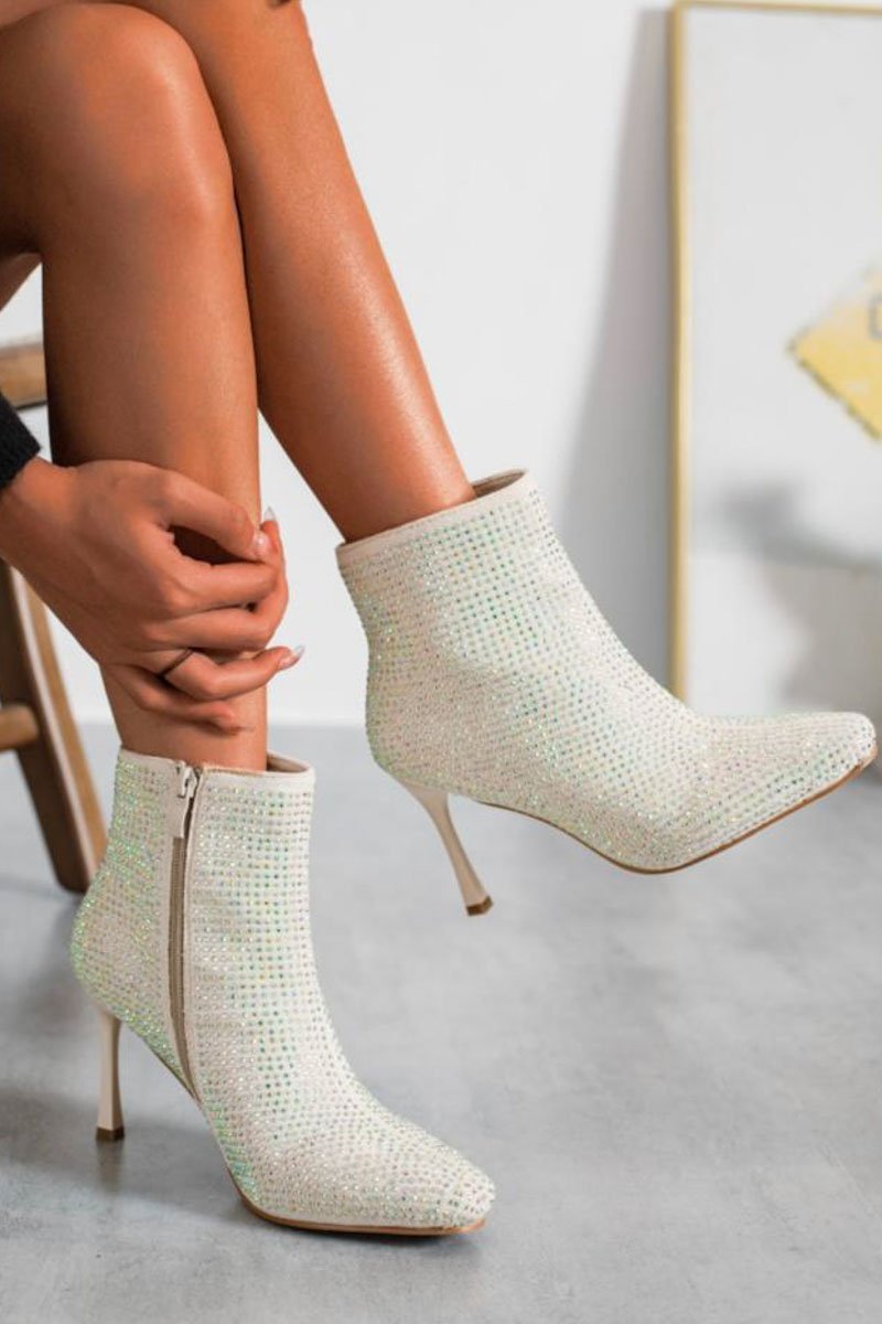 Bottines a online talon beige