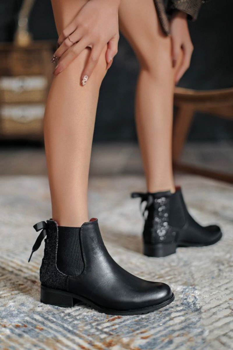 bottines chaussettes paillettes