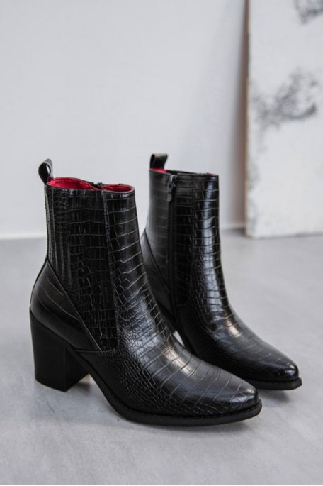 Bottines croco femme outlet