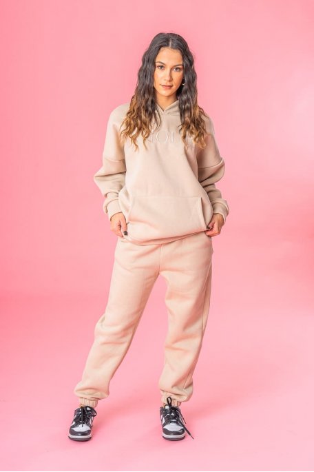 Ensemble jogging "Amour" beige