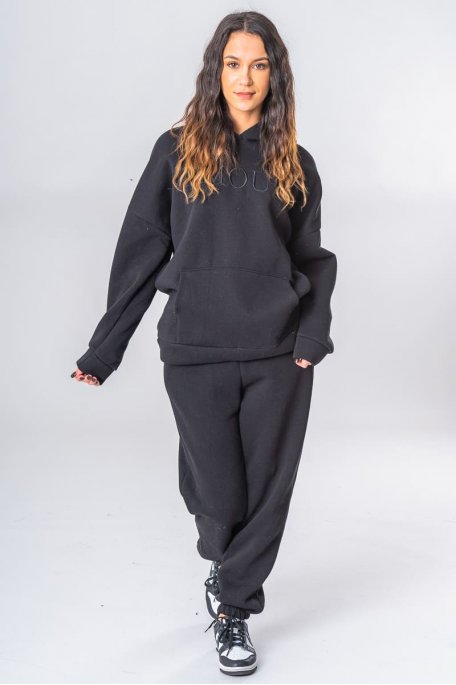Amour" black jogging suit
