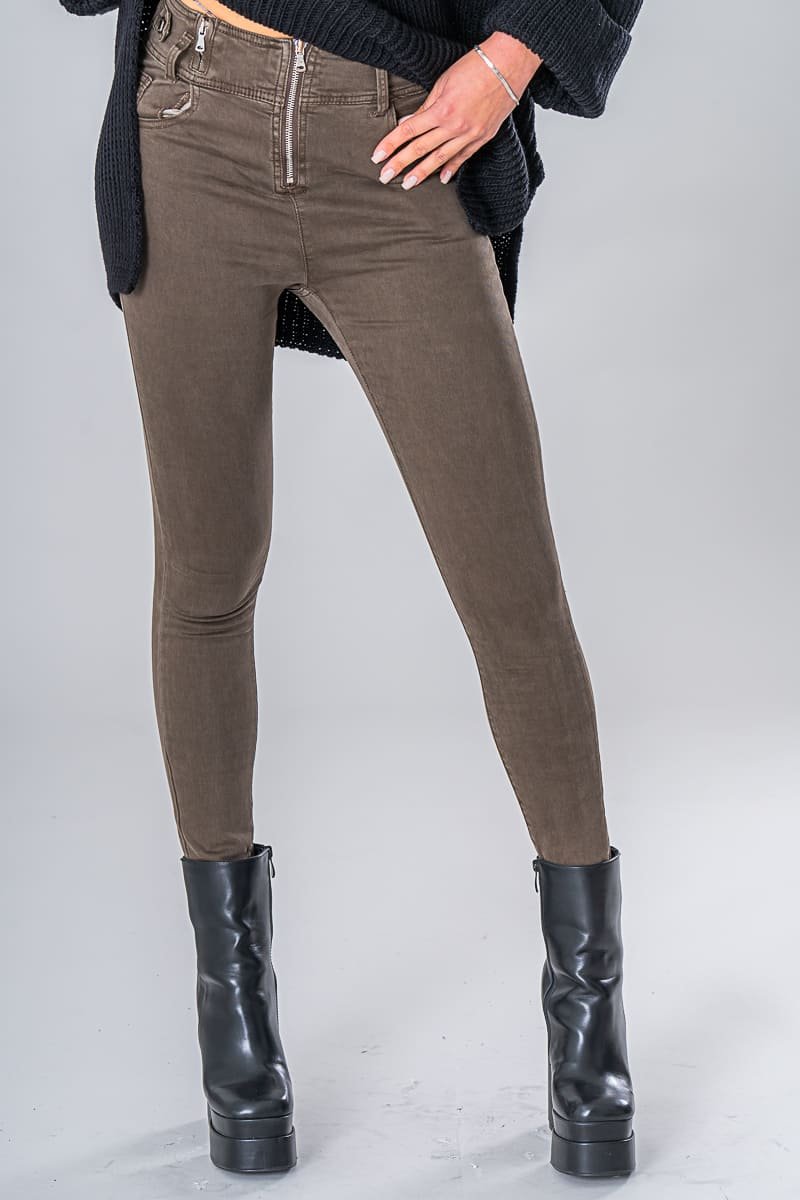 Legging simili cuir zip - Cinelle Paris, mode femme tendance