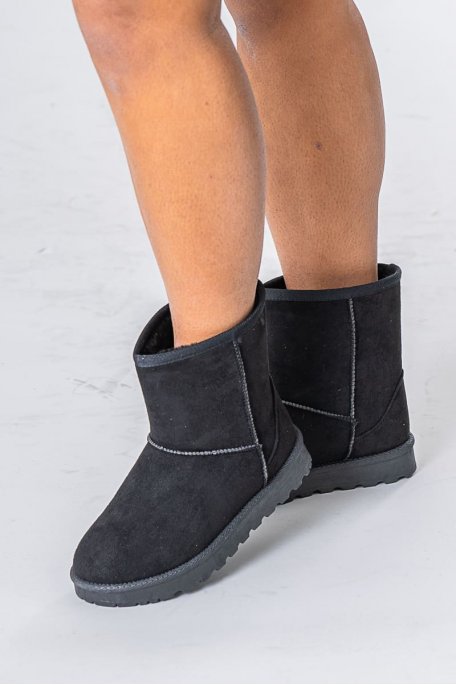 Classic black suede ankle boots