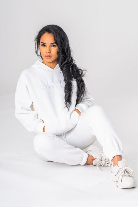 Amour" white jogging suit