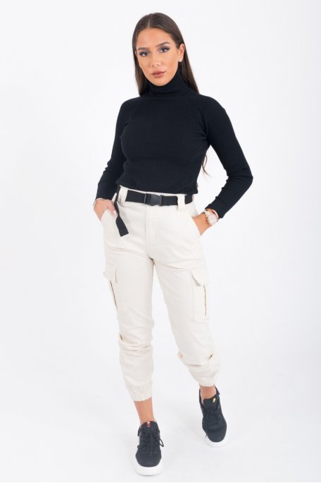 Belted cargo pants