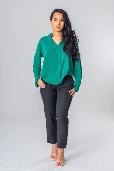 Black high waist straight cut pants