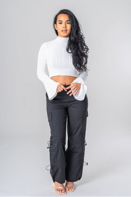 Black baggy cargo pants