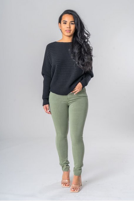 Khaki slim push up jeans