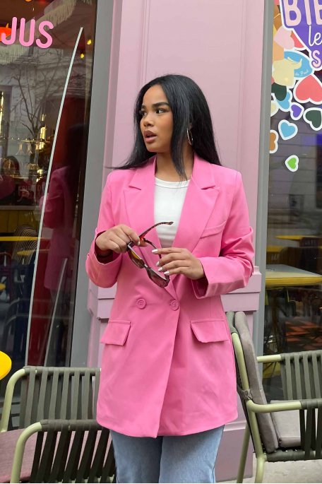 Large pink blazer jacket