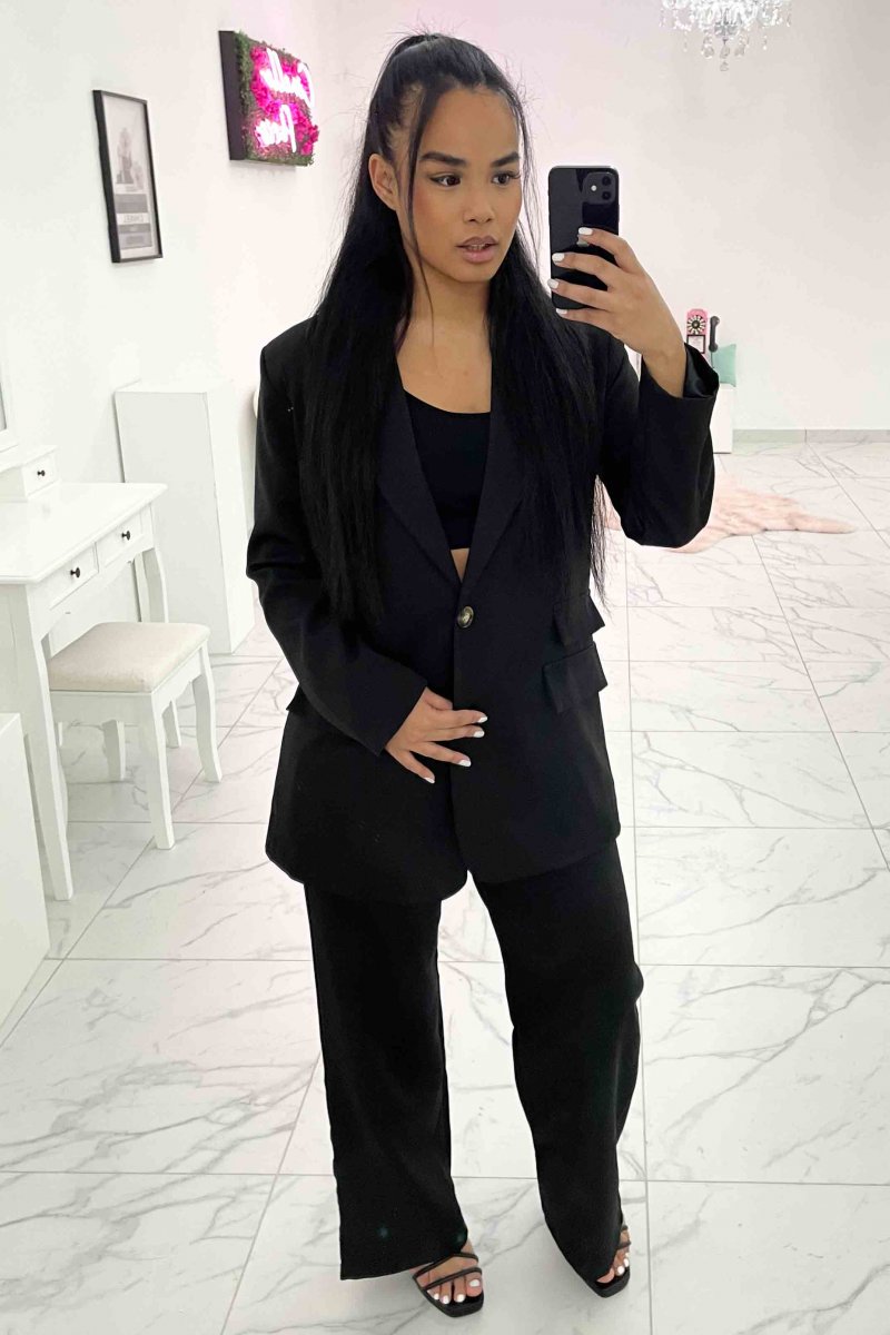 Gilet oversize noir manches amples - Cinelle Paris, mode femme tendance