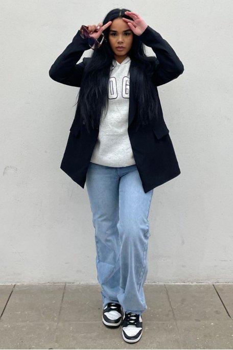 Oversized hoodie YOGA grey