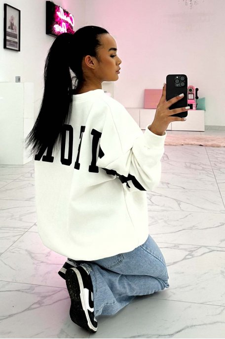 California wide back sweatshirt white
