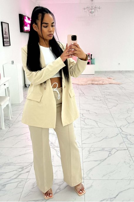 Beige jogging pants