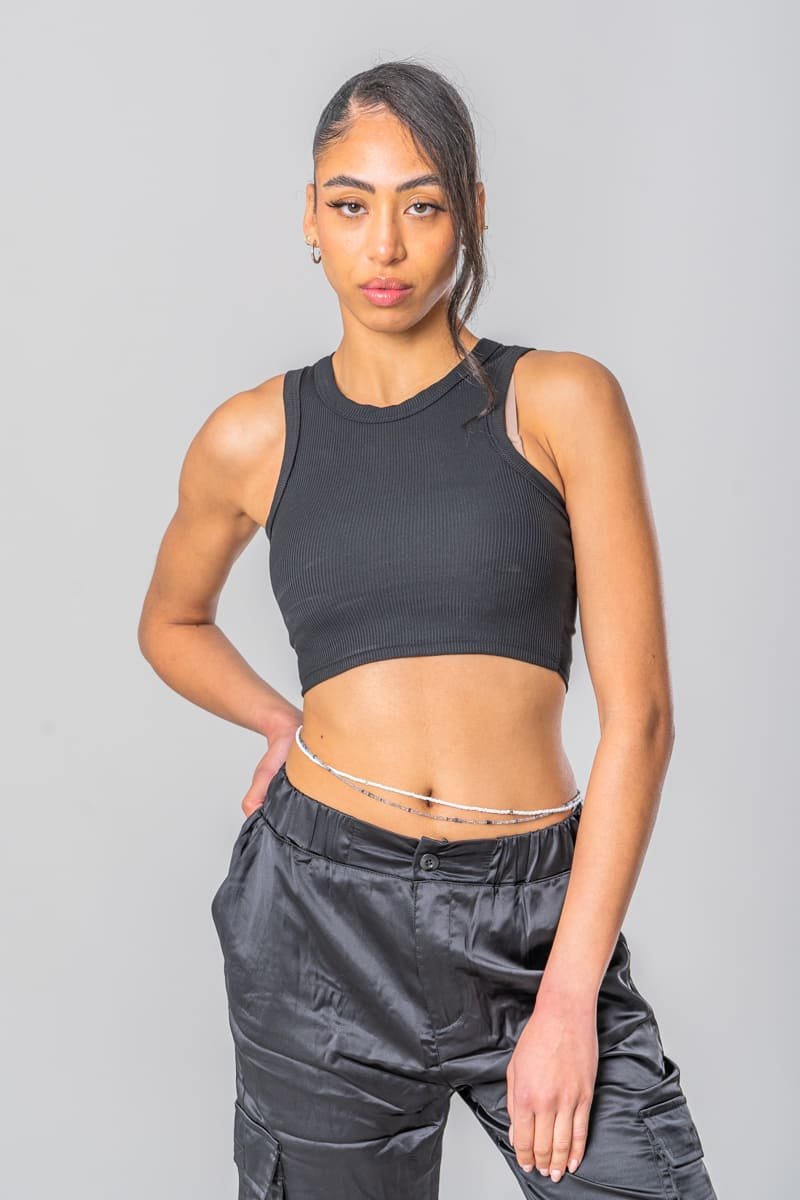 Ensemble noir sport côtelé - Cinelle Paris, mode femme tendance