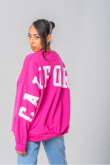California pink wide back sweatshirt