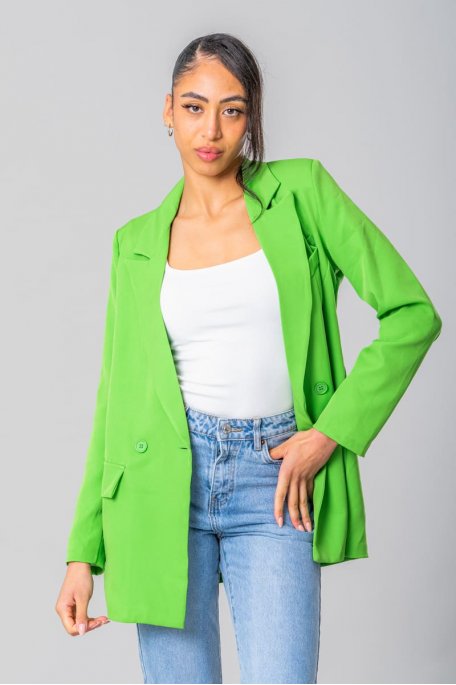 Veste blazer large vert