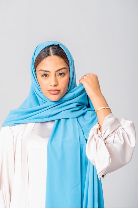 Blue Medina silk scarf