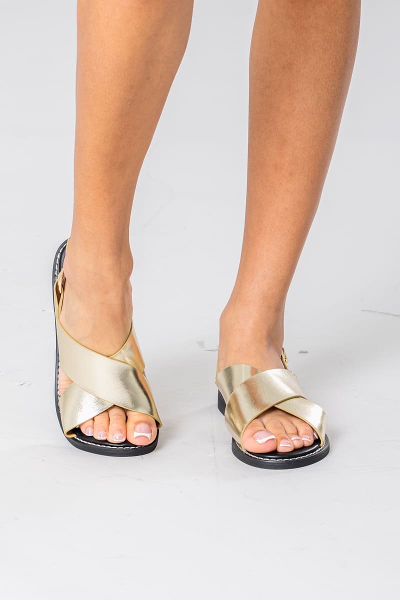 Sandale a talon ouvert derriere top