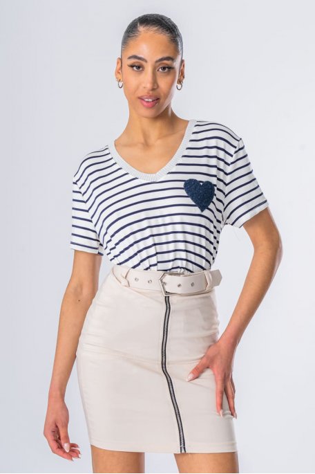 Blue heart t-shirt