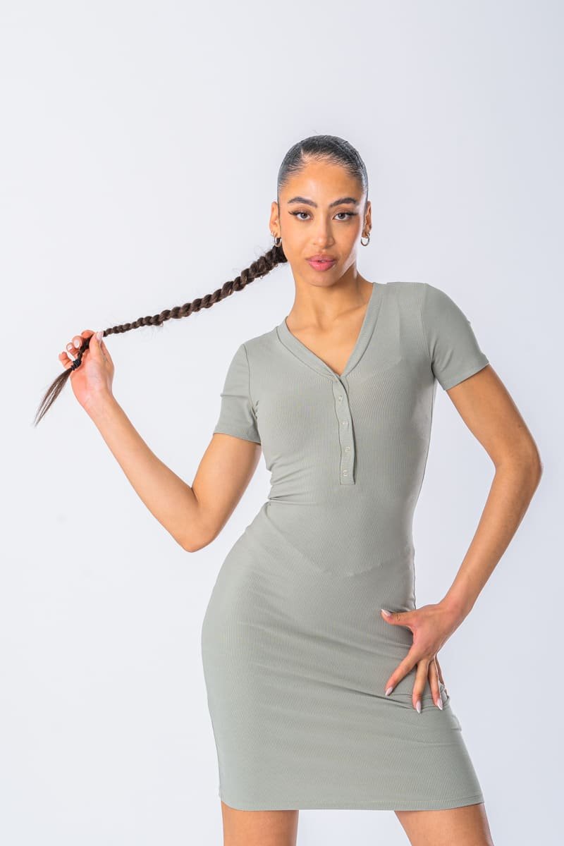 Robe kaki on sale moulante