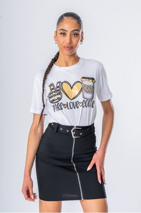 White gold design t-shirt