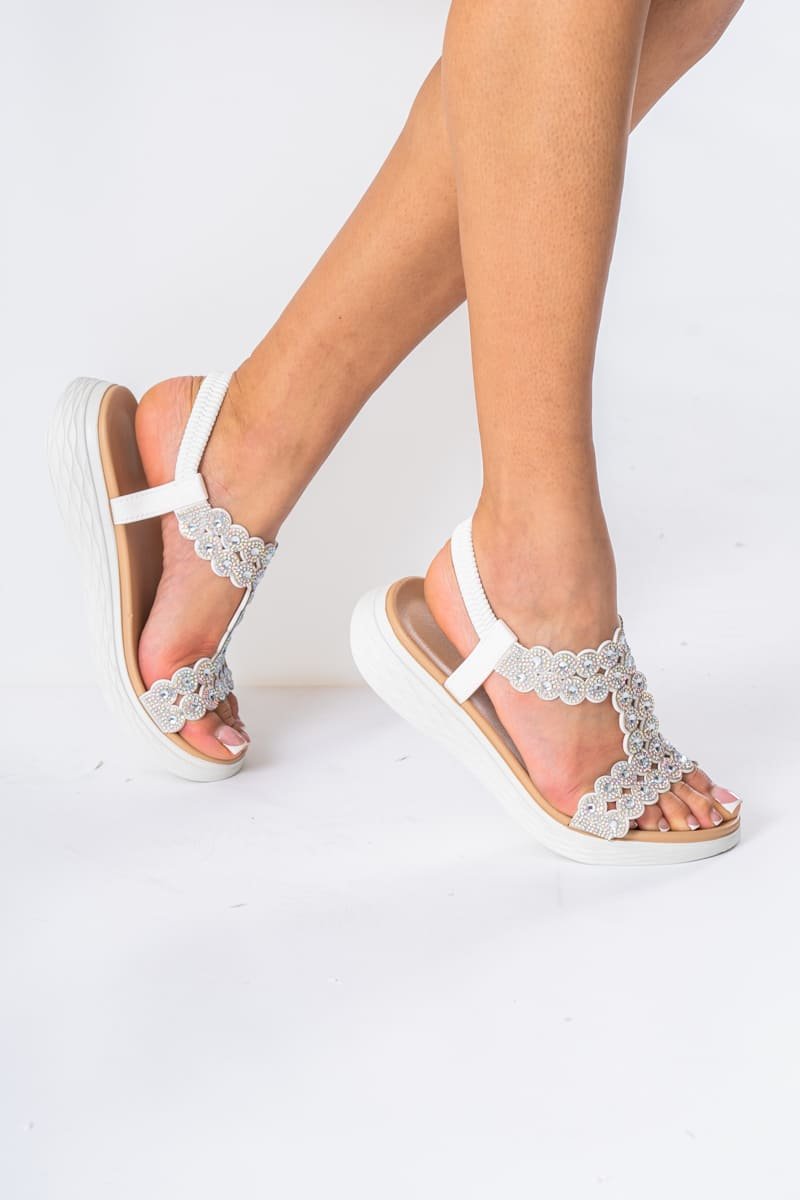 Sandale cheap blanche femme