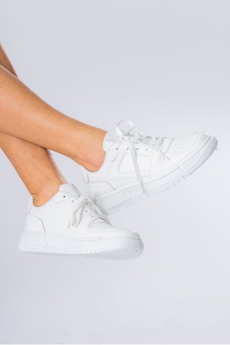 White pixel sole sneaker