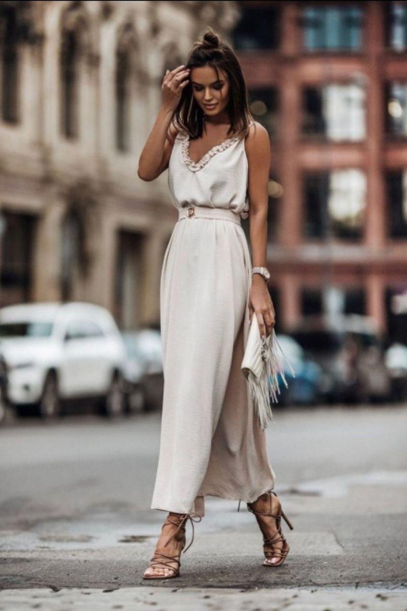 Robe longue on sale à bretelles