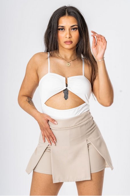 SHEIN SXY Jupe Courte Sexy À Poches À Taille Basse Pour Femme