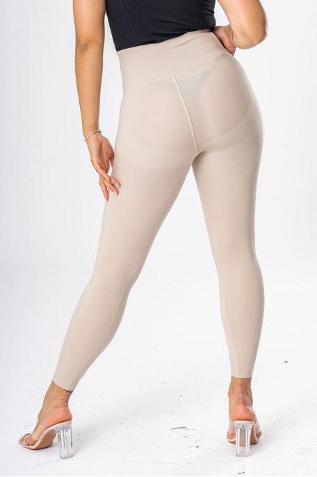 Legging croisé beige push up - Cinelle Paris, mode femme tendance