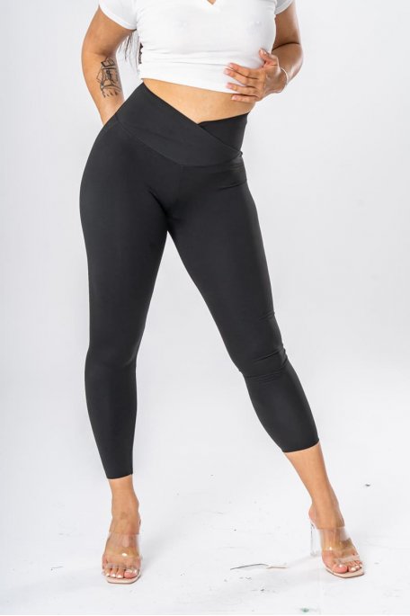 Legging croisé noir push up - Cinelle Paris, mode femme tendance