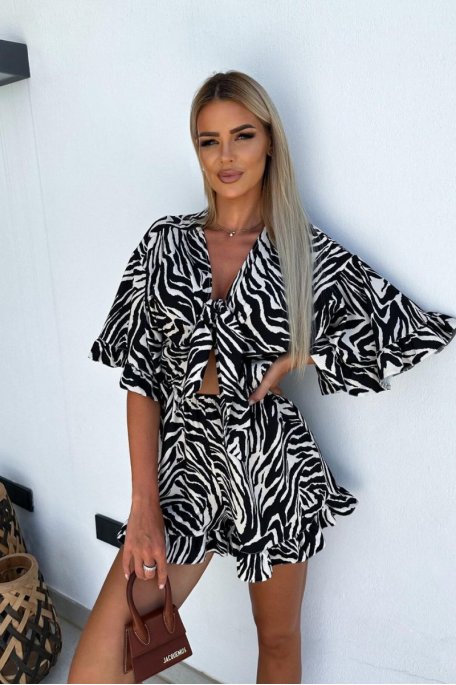 copy of White zebra jumpsuit
