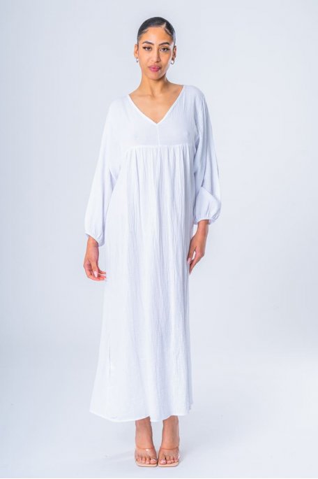Robe longue gaz de coton