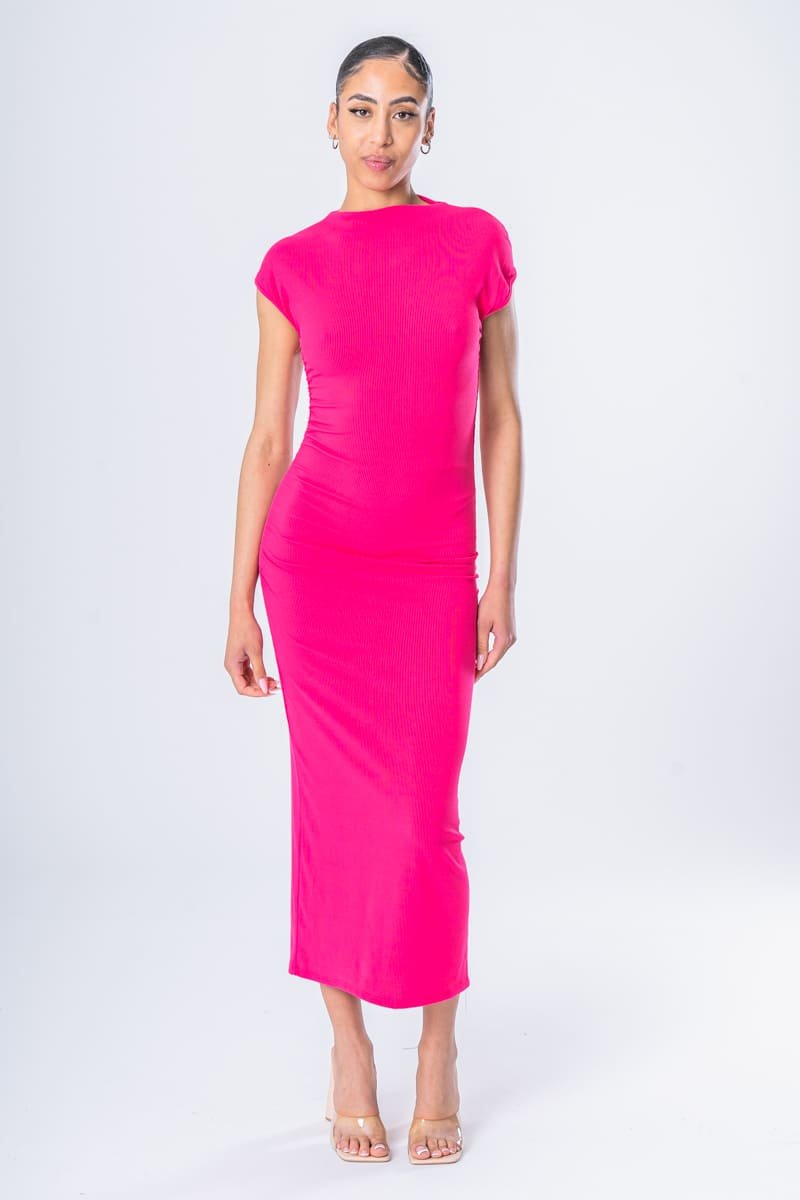 Robe outlet longue rose