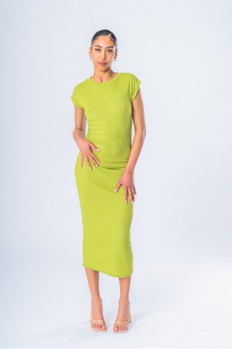 copy of Ärmelloses, gerafftes Kleid schwarz