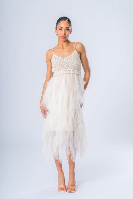 copy of Knit dress with white petticoat