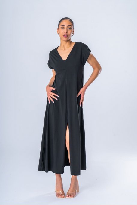 copy of Khaki sleeveless U-neck dress